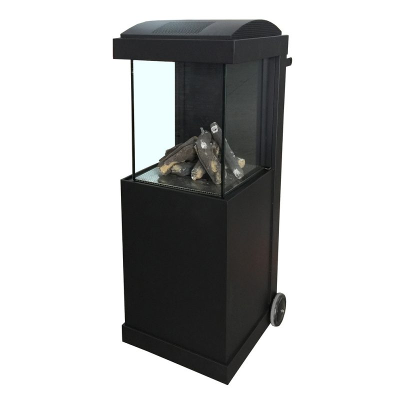 Standing Modern Outdoor Fireplace