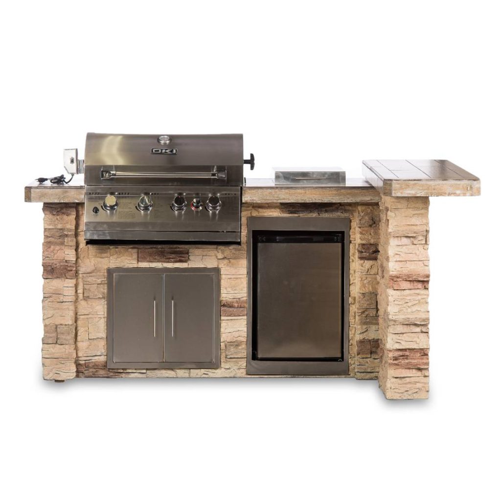 Outdoor BBQ Grill Island