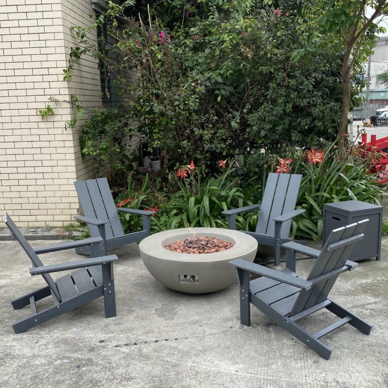 5 piece fire pit patio set