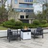 chairs and fire pit set