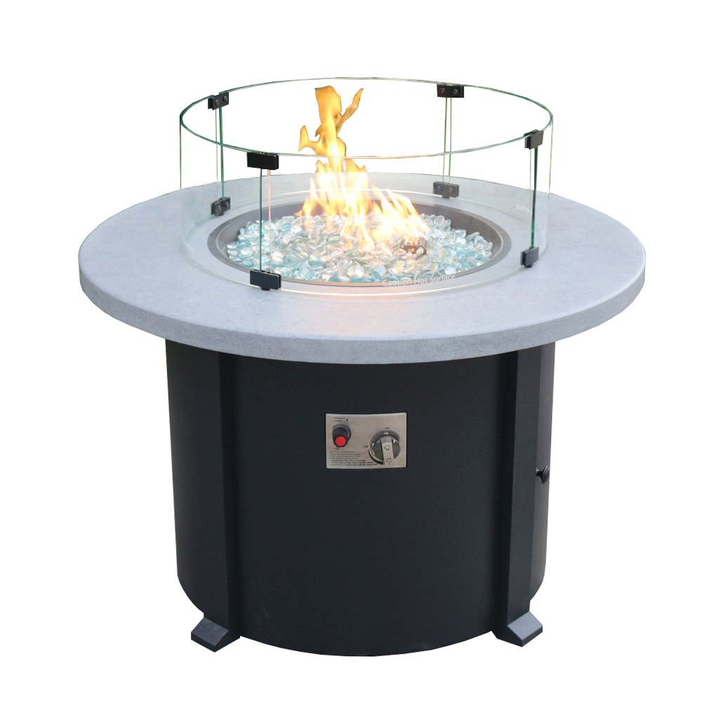Aluminum Round Propane Fire Pit Table Wonderfires