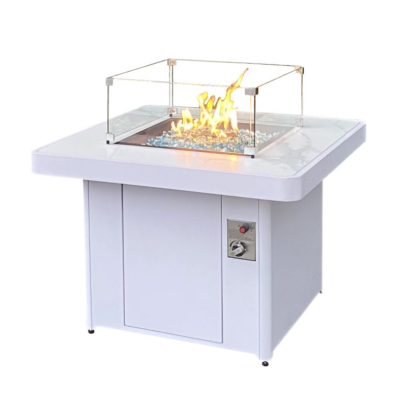 White Fire Pit Table