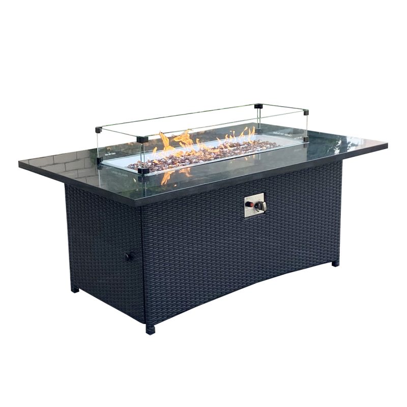 Dining Table With Fire Pit