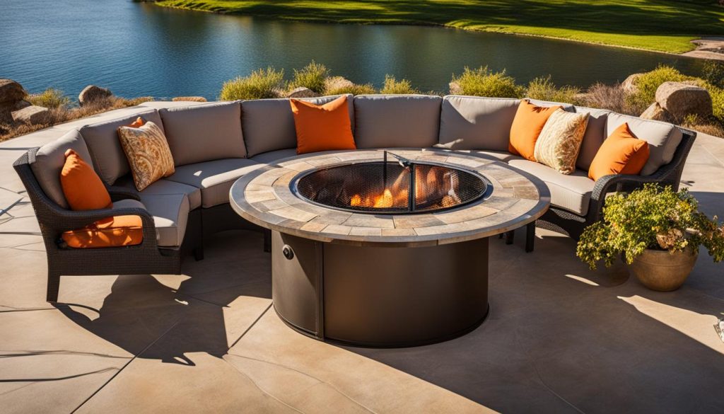 Firepit Table with Propane Tank