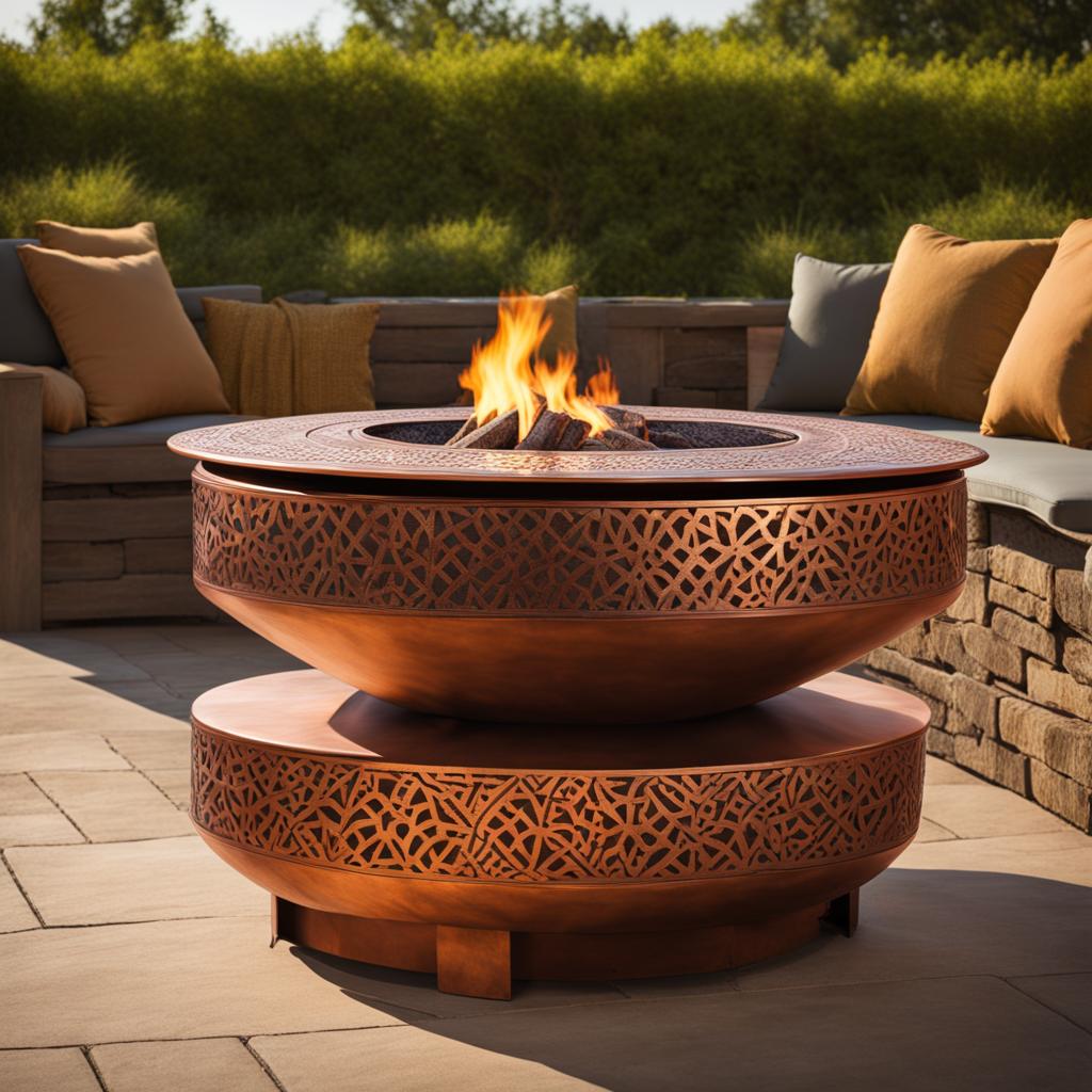 copper firepit cover