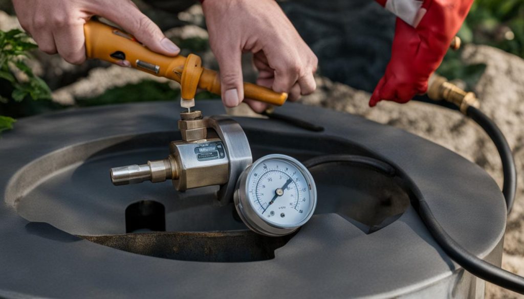 firepit table propane tank maintenance