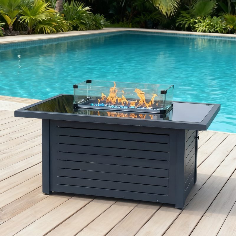 Glass top fire table 3 1