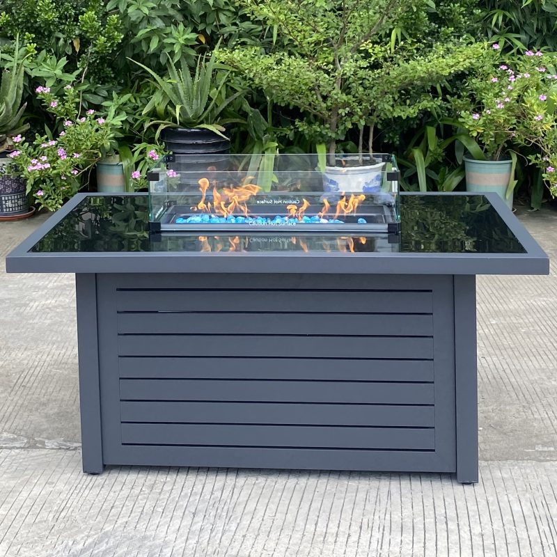 Glass top fire table 4