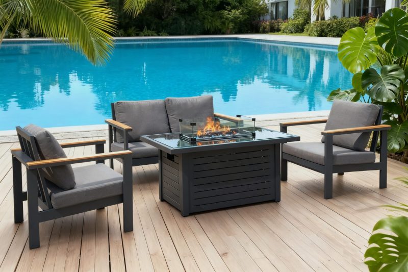Glass top fire table 6